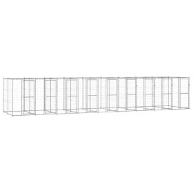 Outdoor Dog Kennel Galvanized Steel 234.4 ft²
