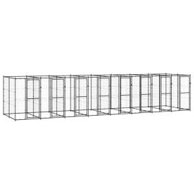 Outdoor Dog Kennel Steel 208.4 ft²